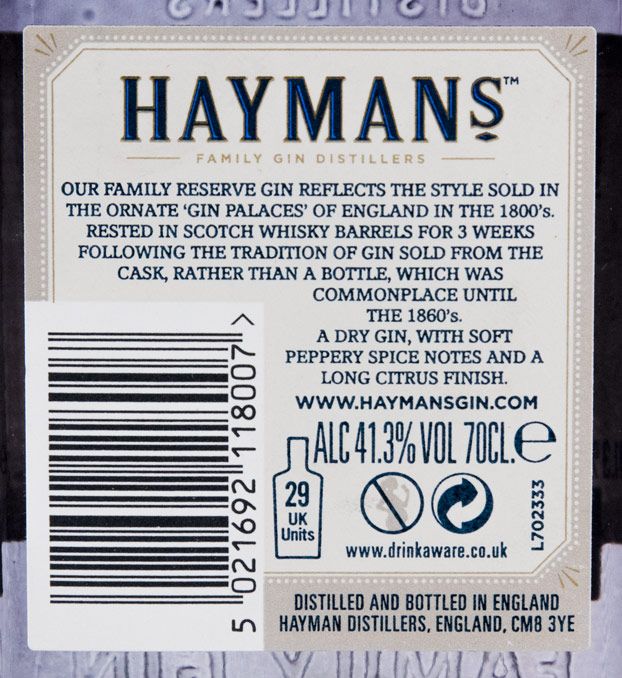 Gin Hayman's Family Reserve
