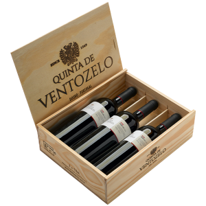 Quinta de Ventozelo Tinto Blend - Conjunto 3 garrafas c/ caixa madeira