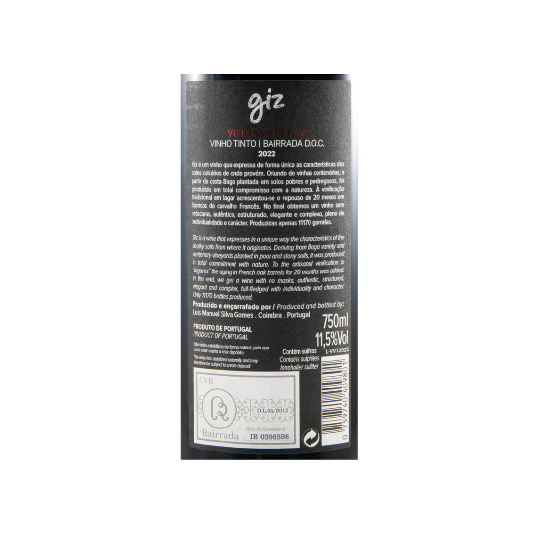 Giz by Luís Gomes Vinhas Velhas Tinto