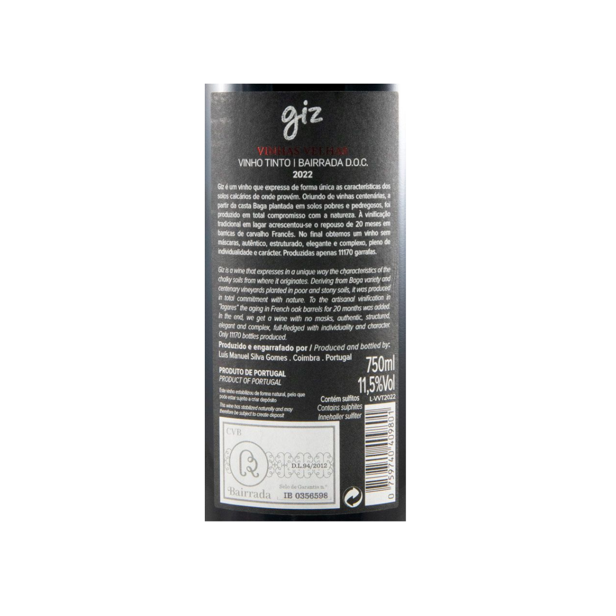 Giz by Luís Gomes Vinhas Velhas Tinto