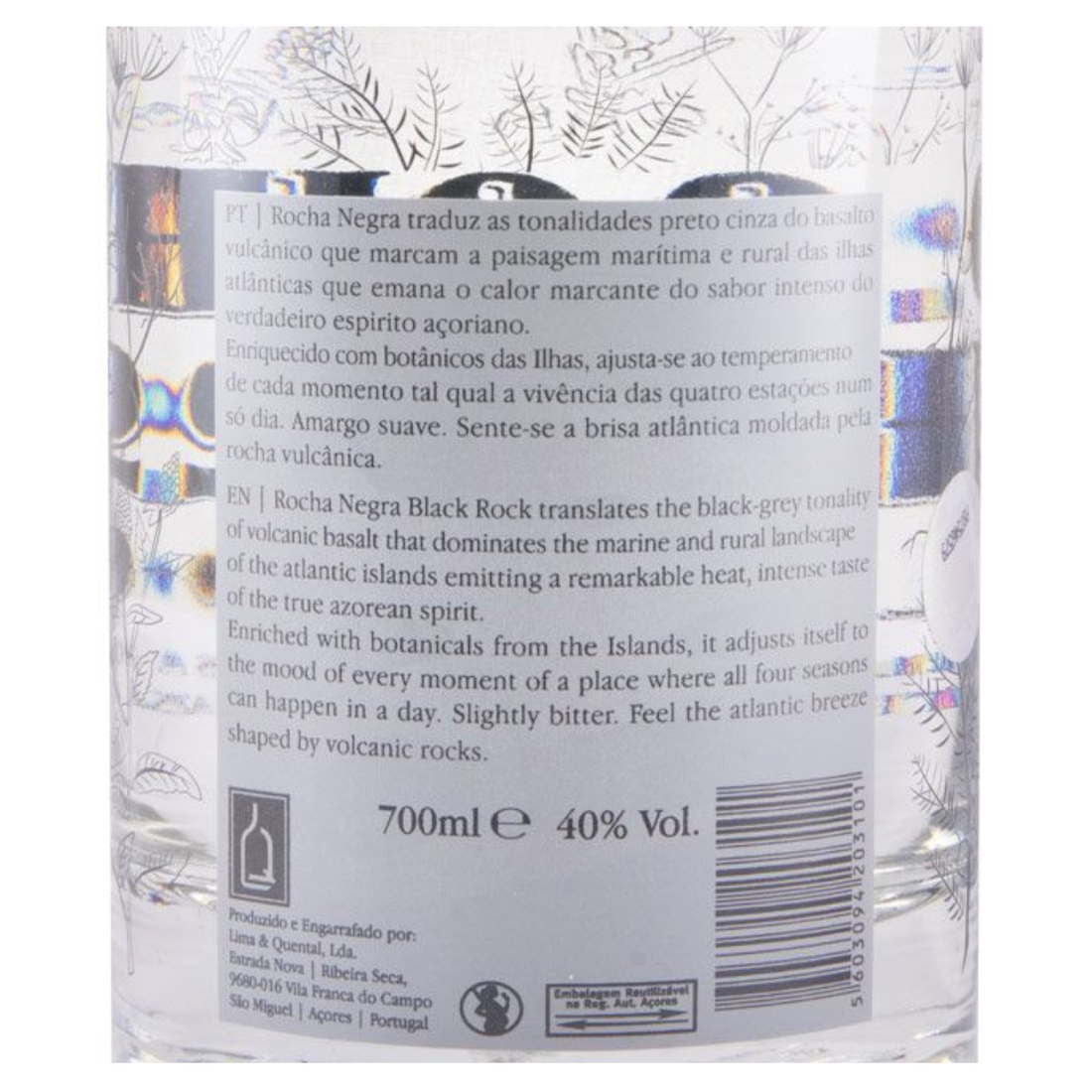 Gin Rocha Negra Azores c/Copo & Doseador
