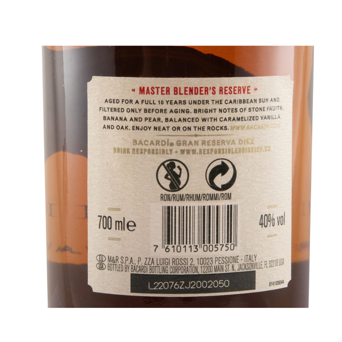 Rum Bacardí Gran Reserva 10 anos