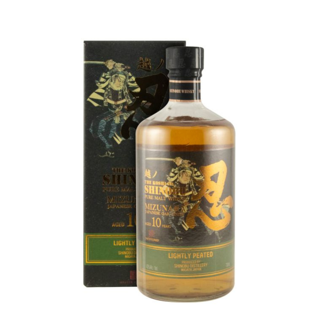 Shinobu The Koshi-No Lightly Peated Mizunara Oak Pure Malt 10 anos