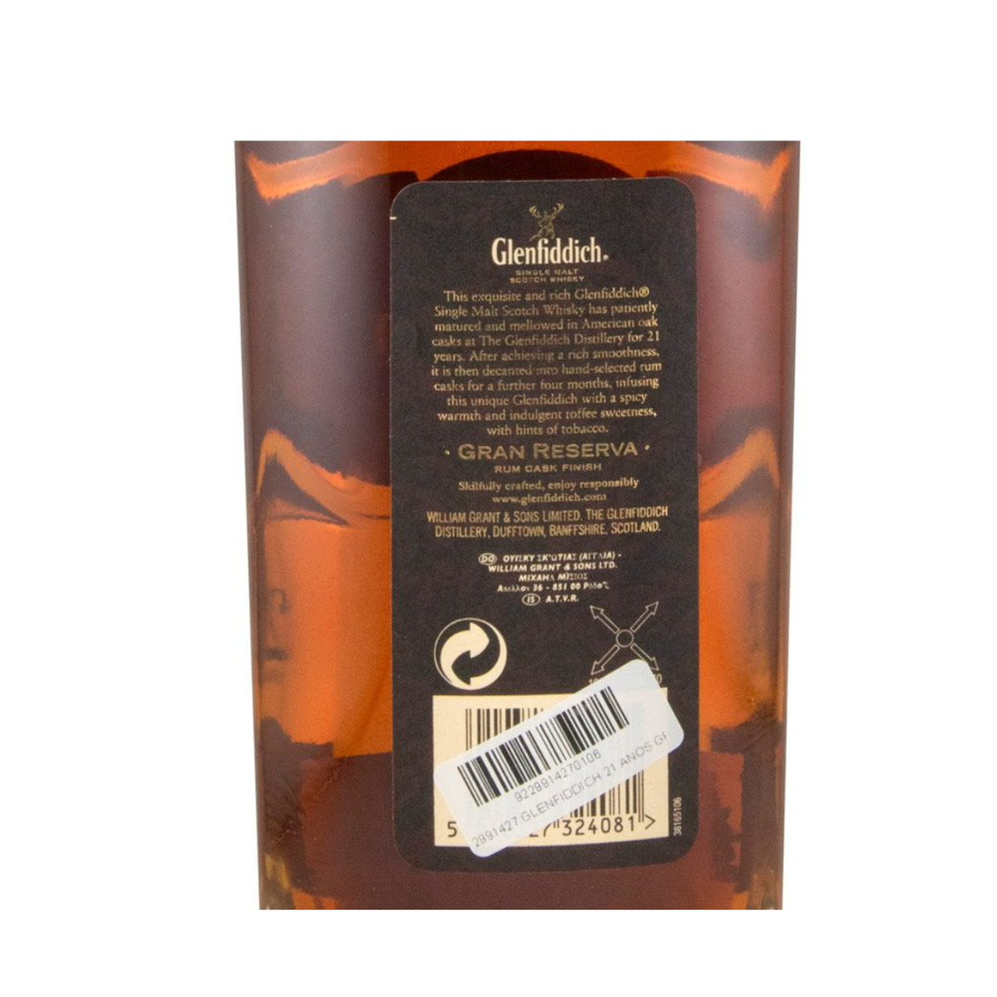 Glenfiddich Cask Selection 36 Gran Reserva Rum Cask Finish 21 anos