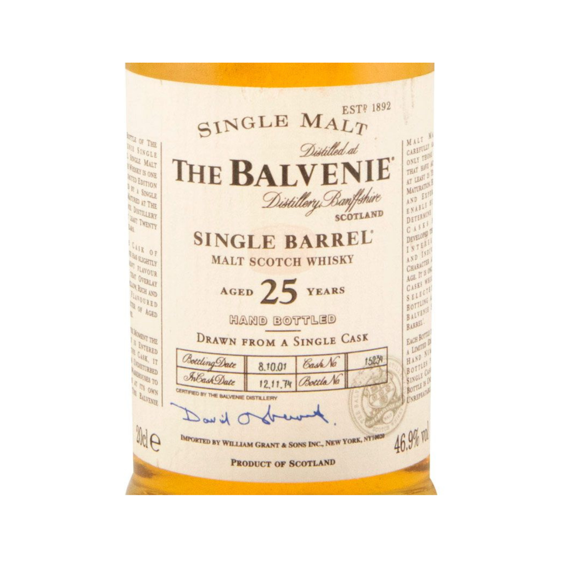 Balvenie Single Barrel 25 anos 20cl