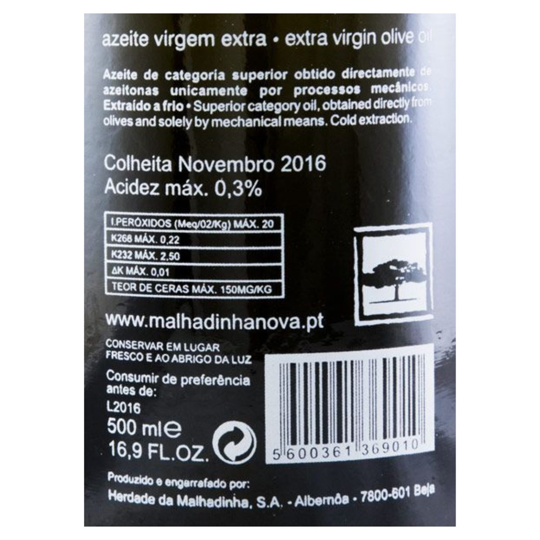 Azeite Virgem Extra Herdade da Malhadinha Nova 50cl