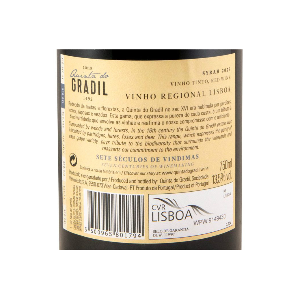 Quinta do Gradil Syrah Tinto