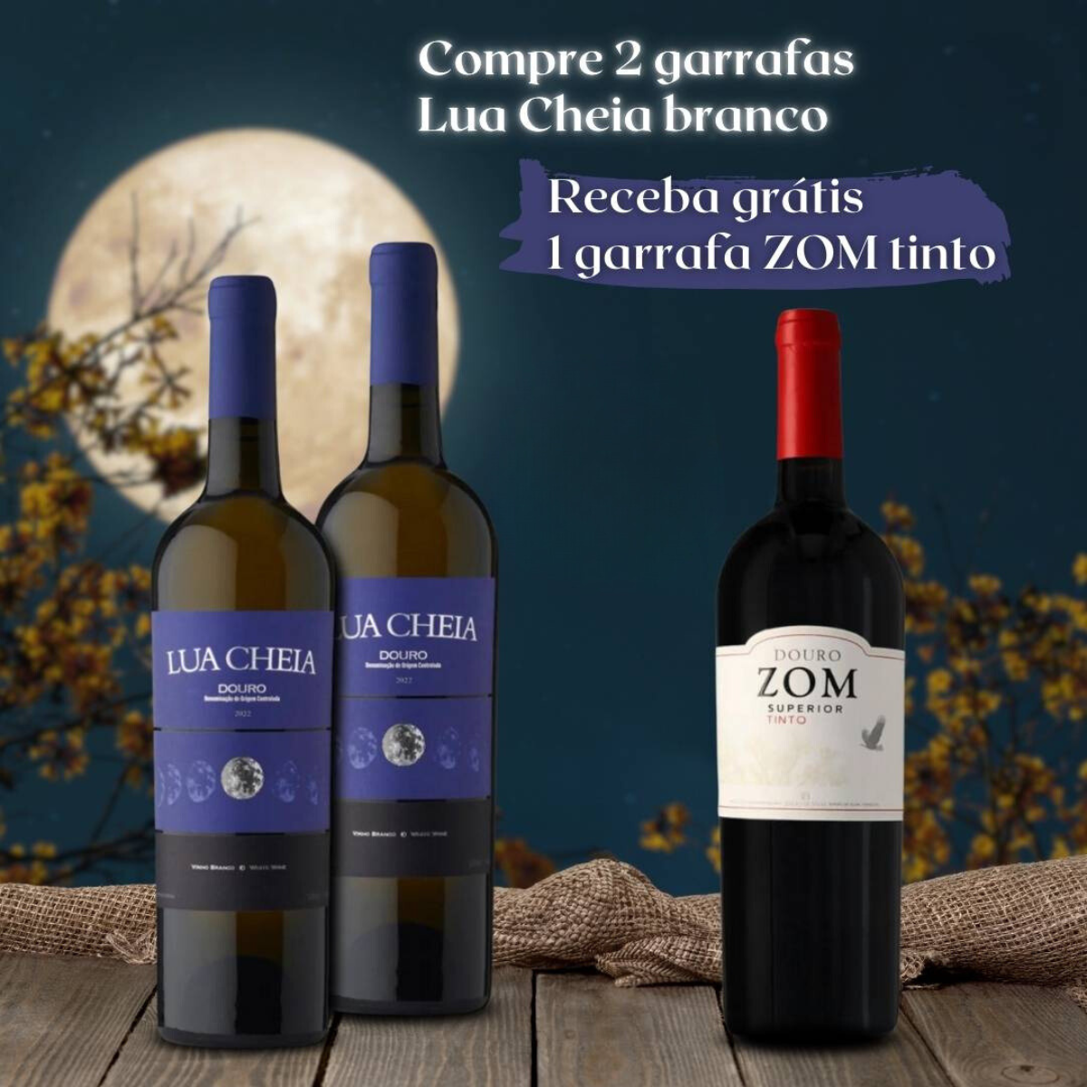 Lua Cheia Branco x2 + 1 Zom tinto oferta