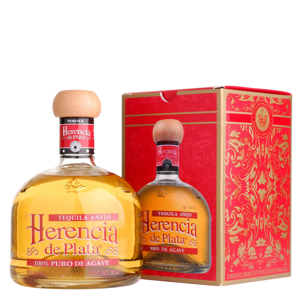 Tequila Herencia de Plata Añejo 100% Agave