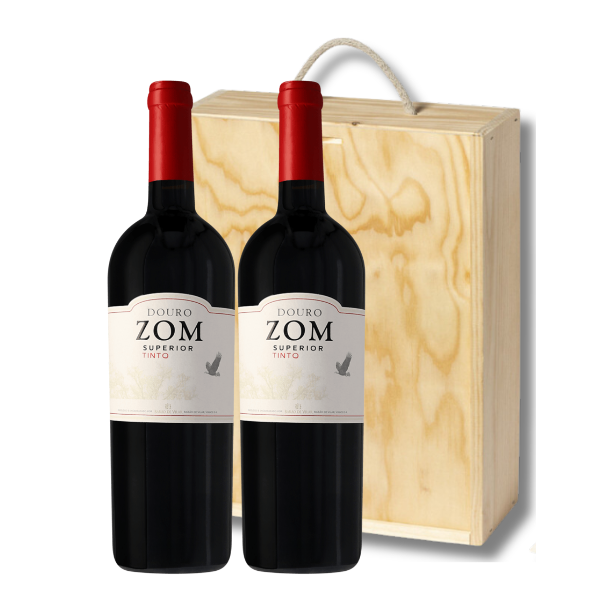 Conjunto de 2x Zom Reserva Tinto c/ caixa madeira